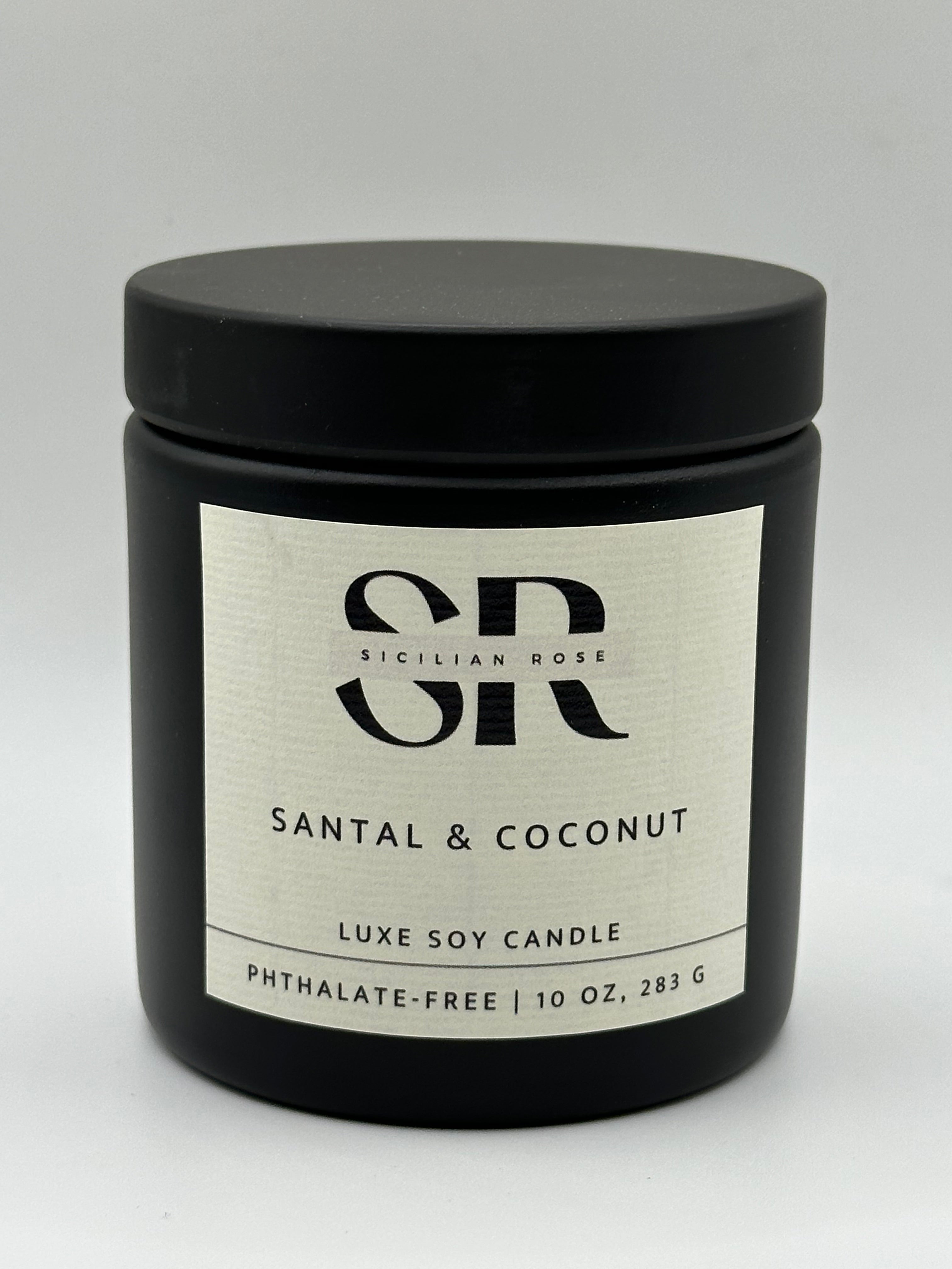 Santal + Coconut Soy Wax Blend Scented Candle | Beach Candle | Summer  Candle | Non-toxic | Handmade